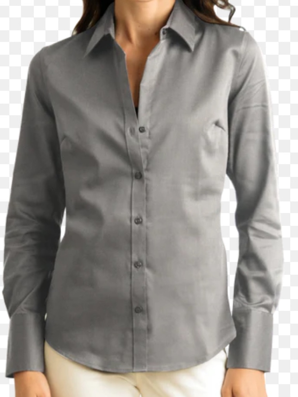 Calvin Klein Gray Non-Iron Dobby Shirt